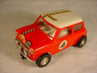Vintage Scalextric Mini Cooper C7 Type 2 1969 Red Vg Slot Car.