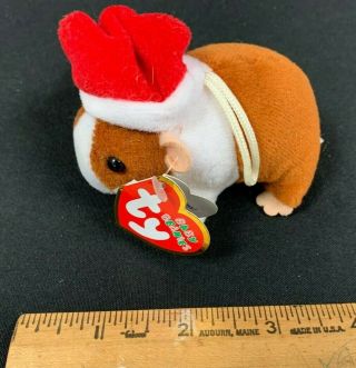 Ty Baby Beanies Goodies Christmas Hamster/guinea Pig Hanger