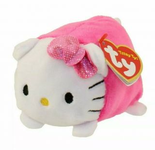 Ty Beanie Boos Teeny Tys 4 " Hello Kitty Pink Stackable Plush Stuffed Animal