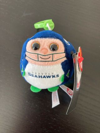 Ty Nfl Beanie Ballz Seattle Seahawks Plastic Key Clip 2.  5 Inch