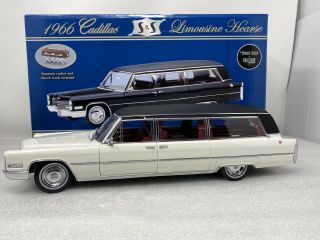1/18 Precision Miniatures 1966 Cadillac Landau Hearse White Rare Pmsc - 08w