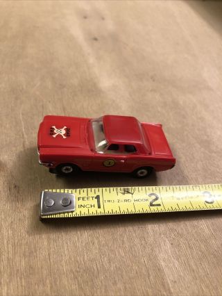 Vintage Aurora Mustang Red Ho Slot Car  Rare