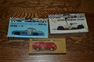 Vintage Revell 1/32 Slot Car Kits For Monogram Racing