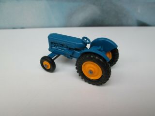 Matchbox/ Lesney 72a Fordson Tractor Blue - YELLOW Hubs / Black Tyres - Boxed 3