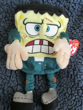 Ty Beanie Baby Spongebob Halloween Frankenstein 8 " Mwmt