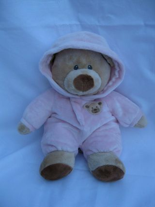 Ty Pluffies Love To Baby Tan Bear Pink Pajamas Pjs Beanbag Plush 2012