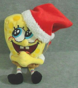 Ty Beanie Baby Spongebob Jolly Elf Wish List & Letter To Santa Retired