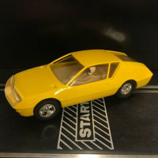 Strombecker Yellow Alpine Renault 1/32 Scale Slot Cars
