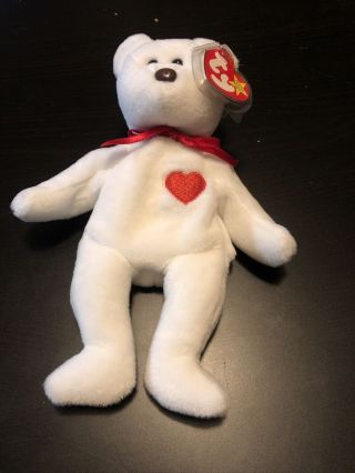 Ty Beanie Babies Valentino The Bear 1993 Retired With Tags