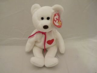 Feb 14,  1994 Ty Beanie Babies Valentino Valentine Bear Mwmt W/tags (9 ")