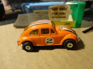 Vintage Aurora Tjet Ho Slot Car Tuff Ones Beetle Orig Box And Label
