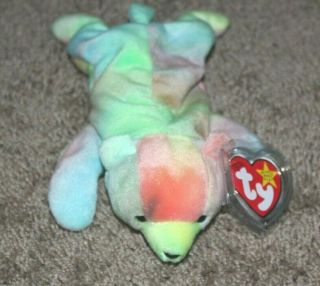 Vintage 1999 Ty Beanie Babies Retired With Tags Sammy Bear Ty Dyed