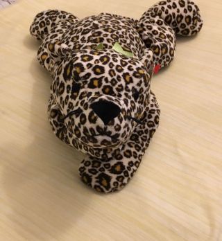 Ty Beanie Babies Buddy Speckles The Leopard Pillow Pal Plush Lovey 14”