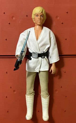 Vintage Star Wars 12” Inch Luke Skywalker W/original Lightsaber 1978 Kenner