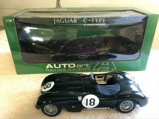 1953 Auto Art Model Jaguar C - Type Lemans Racing Car 18,  1:18 Scale
