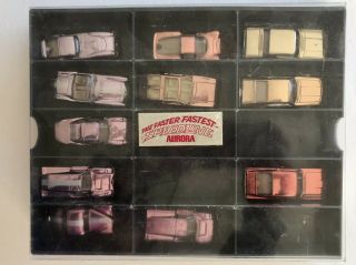 11 Aurora Speedline Cigar Box Diecast Cars Torino Willys Thunderbird 1971