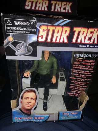 Diamond Select Star Trek Captain Kirk In Command Chair Tribbles - Box