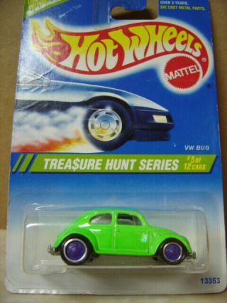 Hot Wheels 1995 Treasure Hunt Series Vw Bug Limited Ed.  Only 10,  000 Read Info