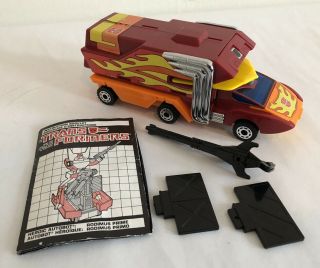 Vintage G1 Transformers Rodimus Prime Complete With Booklet 1986 Takara Hasbro