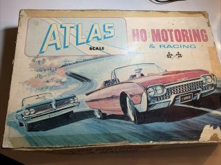 Vintage 1962 Atlas Ho Motoring And Racing Ho Slot Car Set 1211