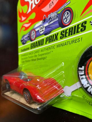 Vintage 1969 Mattel Hot Wheel Redlines Grand Prix Series Ferrari 312P Red Enamel 4