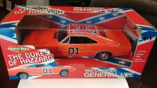 Ertl American Muscle 69 Dodge Charger Dukes Of Hazzard " General Lee " 1/18.
