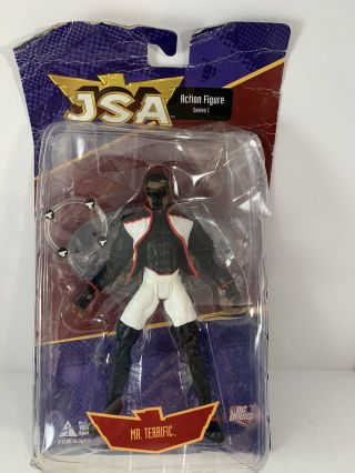 Jsa Justice Society Of America Mr.  Terrific Action Figure By Dc Direct Series 1