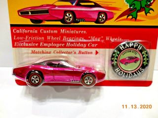 Hot Wheels Mattel Employee ONLY Hot Pink Larry Wood Holiday Custom Otto RARE 2