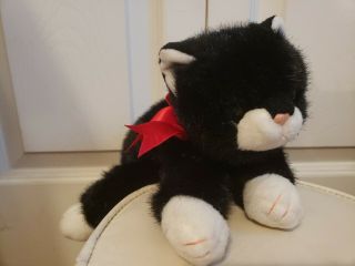 Ty Licorice Black Cat Red Ribbon Vintage Beanie Baby Buddy Plush 1997
