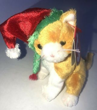 Ty Jangle The Cat Jingle Beanie Baby W/tag Hang Christmas Ornament Appr 4”