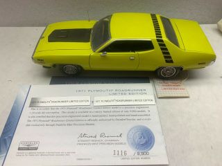 Franklin 1:24 1971 Plymouth Road Runner Hemi Mopar Limited Edition