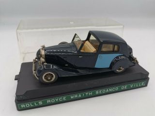 Rolls Royce Phanthom Iii Wraith Sedanco De Ville Bleu 1/43 Heco Model