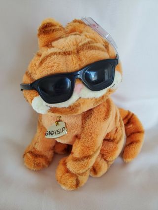 2004 Ty Beanie Babies Cool Cat Garfield W/ Sunglasses Plush Mwmt
