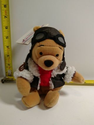 Nwmt Disney Pilot Pooh From Winnie The Pooh & Friends Bean Bag W.  Tag 8 "