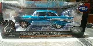 Highway 61 1957 Chevy Bel Air 1:18 Diecast Blue 50880 Very Rare