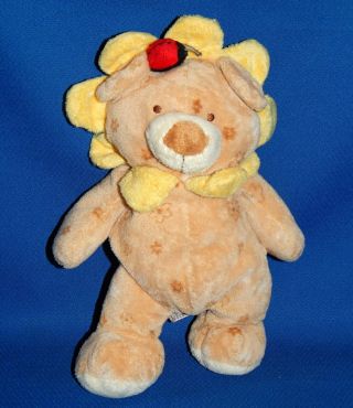 Ty Pluffies Baby Blossom - 2004 Tan Bear With Yellow Flowers Love To Baby Plush