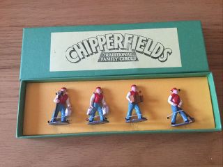 Rare Britain’s Chipperfield’s Circus Metal Hand Painted Animal Keepers
