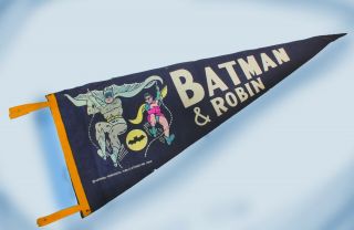 Batman & Robin Pennant,  1966,  National Periodical Publication,  Vintage,  Early Dc