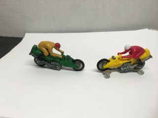 Hot Wheels Rrrumbler Straight Away Yellow Color Bike & Red Rider & Green Bike