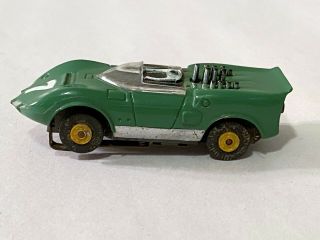 Vintage Aurora Slot Car T - Jet Chaparral 2 Olive Green Ho Scale