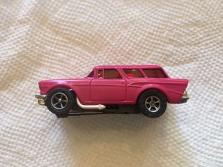 Aurora Afx Ho Slot Car 57’ Chevy Nomad - Pink - Vintage