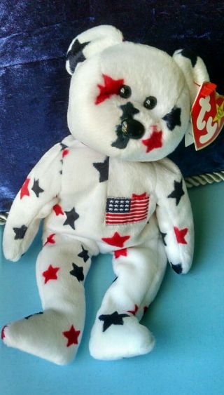 Ty Beanie Baby - " Glory " - - July 4,  1997 - - With Tag Ages 3 And Up