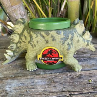 Very Rare Vintage Jurassic Park Lost World Stegosaurus Mug Cup Toy 1997