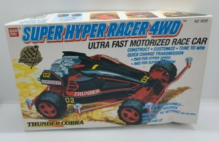 Vintage 1989 Bandai Hyper Racer 4wd 3 Racer Cool