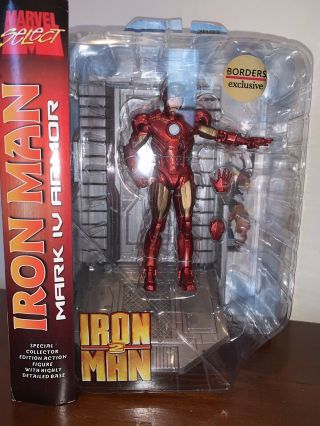 Borders Exclusive Marvel Select Iron Man 2 Mark Iv Armor Action Figure
