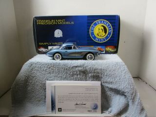 1/24 Scale Franklin Limited Edition Blue 1958 Chevrolet Corvette