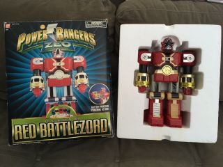 Vintage 1996 Bandai Saban Power Rangers Zeo Deluxe Red Battlezord In The Box