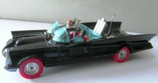 Corgi 267 Red Wheeled Batmobile With Batman & Robin Figures.  All