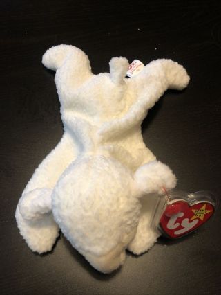 Ty Beanie Baby FLEECE The Lamb 1996 Plush Doll with Tags Smoke 2
