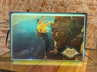 Busch Bavarian Beer Lighted Sign 18 " By 12 "